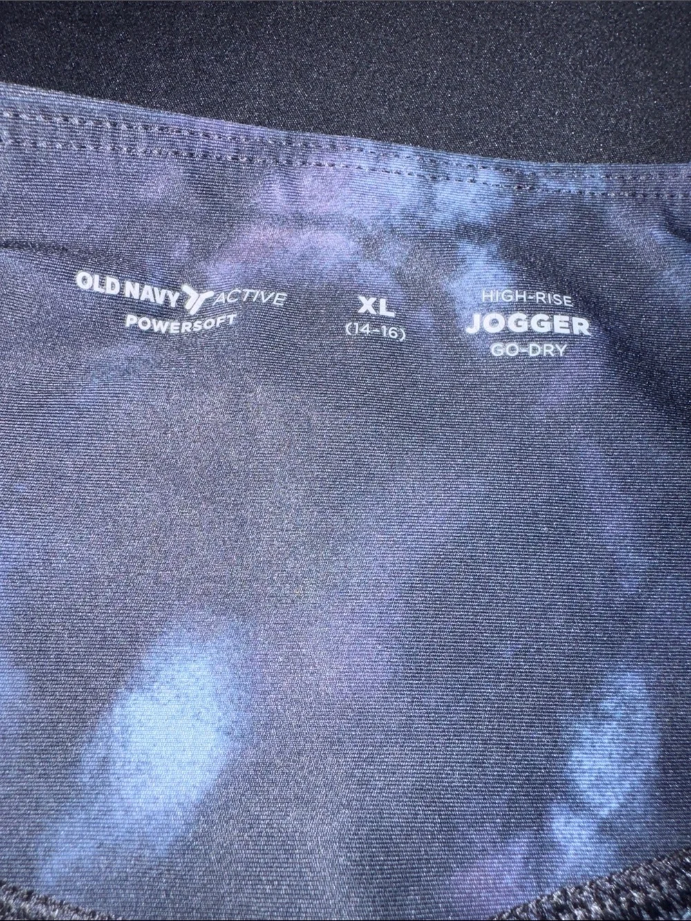 Old Navy Kids Leggings - Black & Blue Tie-Dye